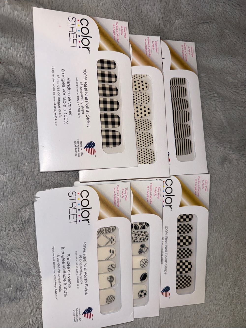 Color Street Black & White Nail Polish Strips Variety Pack